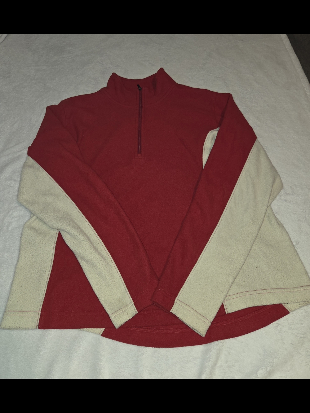 L.L. Bean Red Women's Fleece Pullover